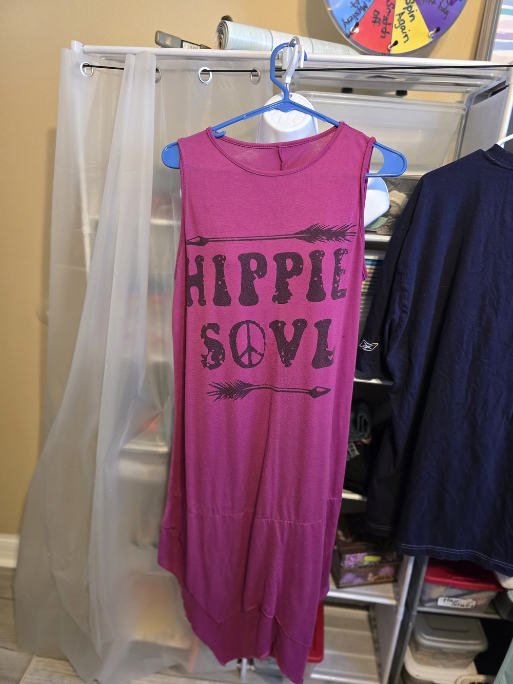 Source Unknown Magenta Asymmetrical 'Hippie Soul' Sleeveless Dress
